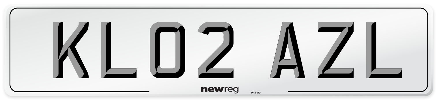 KL02 AZL Number Plate from New Reg